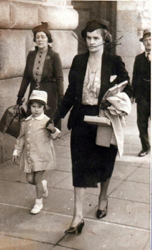 With her mother